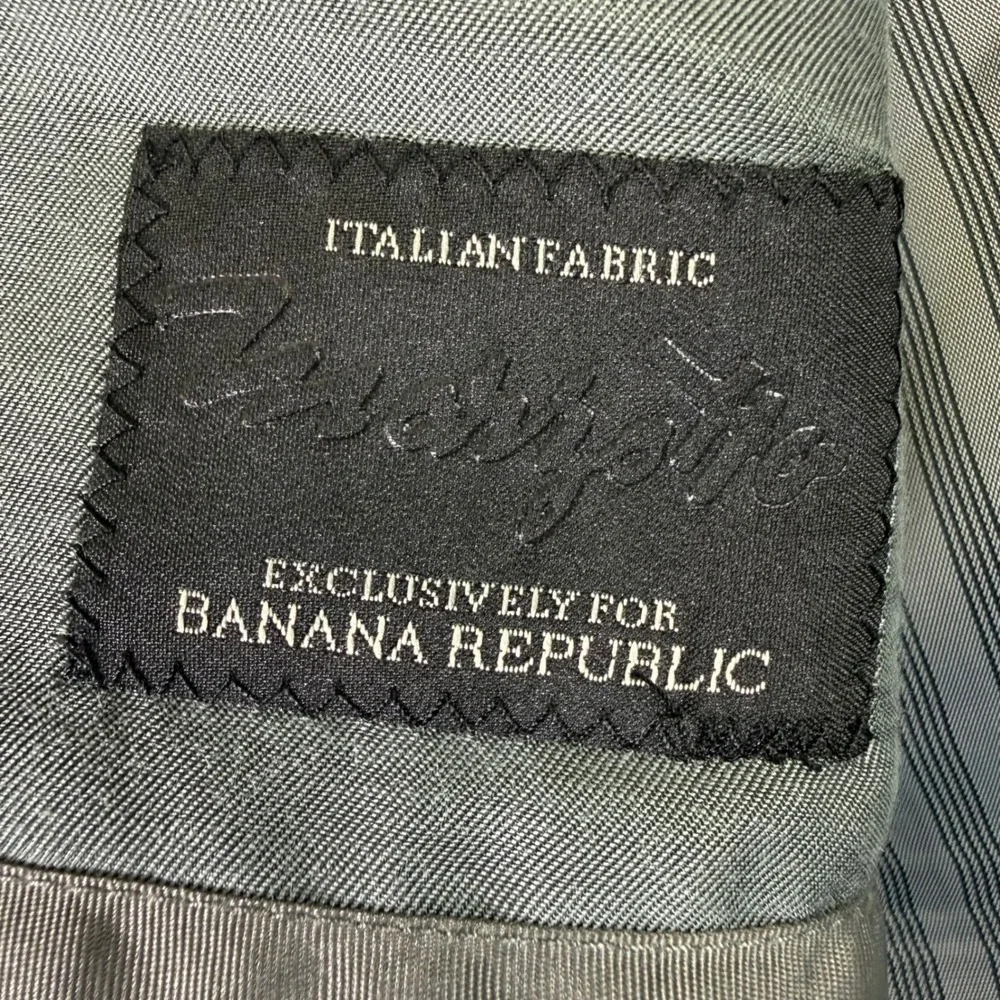 Banana Republic Blazer Mens 40R Grey Slim Fit Marzotto Italian Fabric Sport Coat